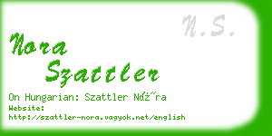 nora szattler business card